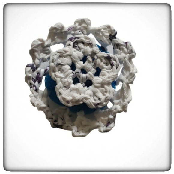 Recycled Crochet Plarn Upcycled Nylon Dish Scrubby - Picture 1 of 6